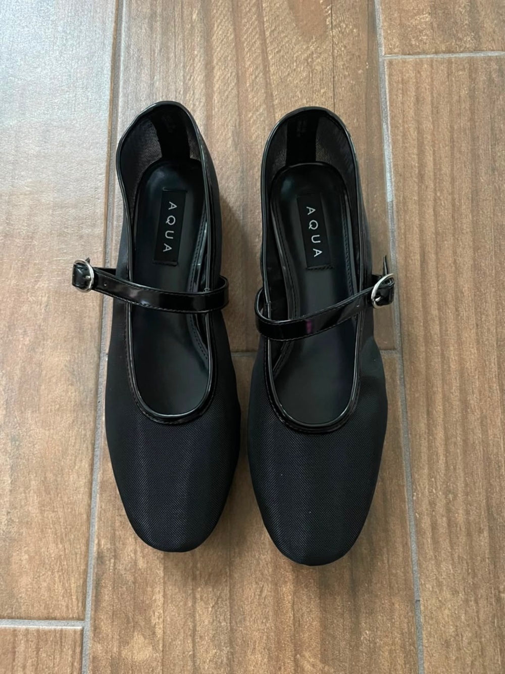 Aqua Goldi Buckled Ballet Flats
